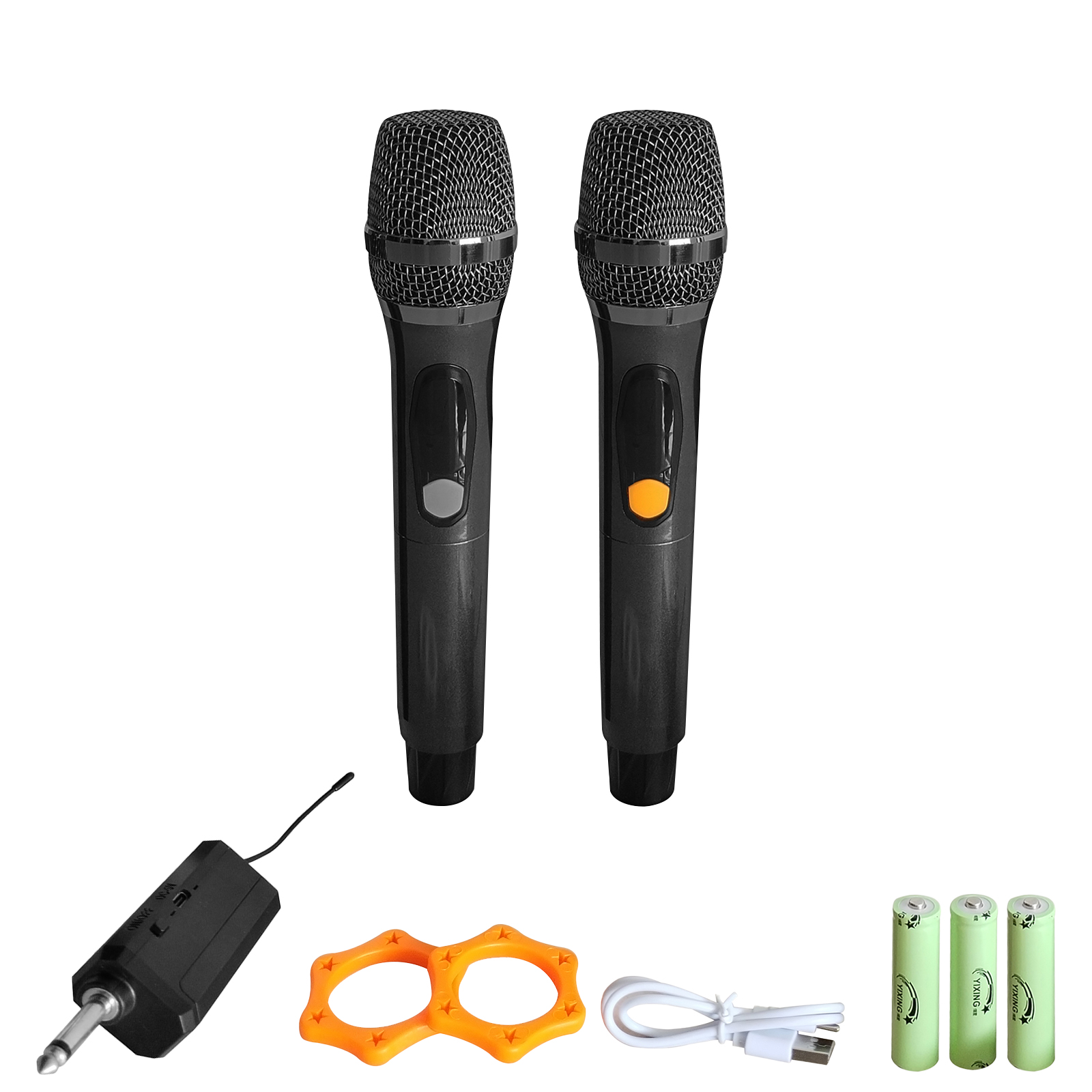 TUW802 MICRÓFONO INALÁMBRICO UHF RECARGABLE DE 2 CANALES